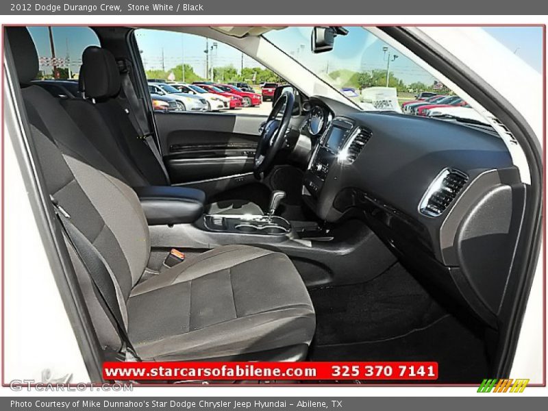 Stone White / Black 2012 Dodge Durango Crew