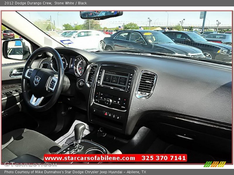 Stone White / Black 2012 Dodge Durango Crew