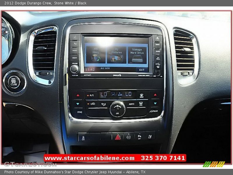 Stone White / Black 2012 Dodge Durango Crew