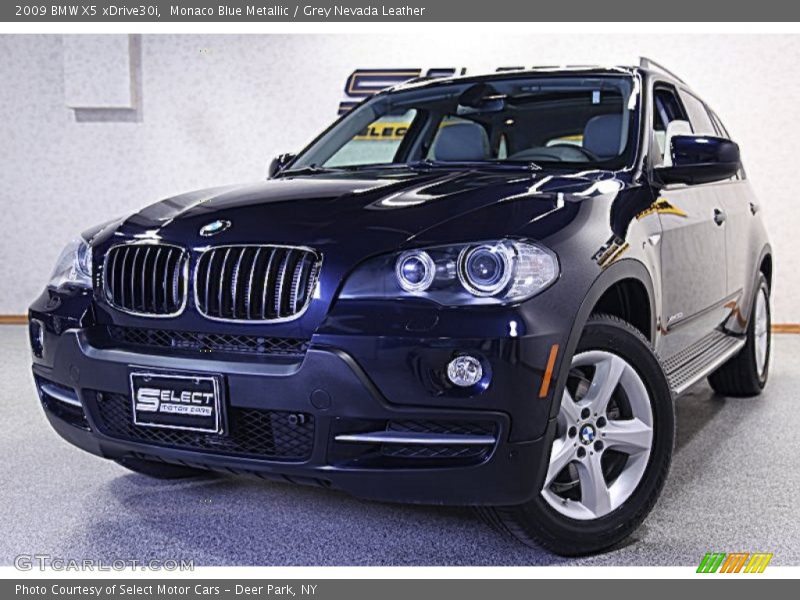 Monaco Blue Metallic / Grey Nevada Leather 2009 BMW X5 xDrive30i
