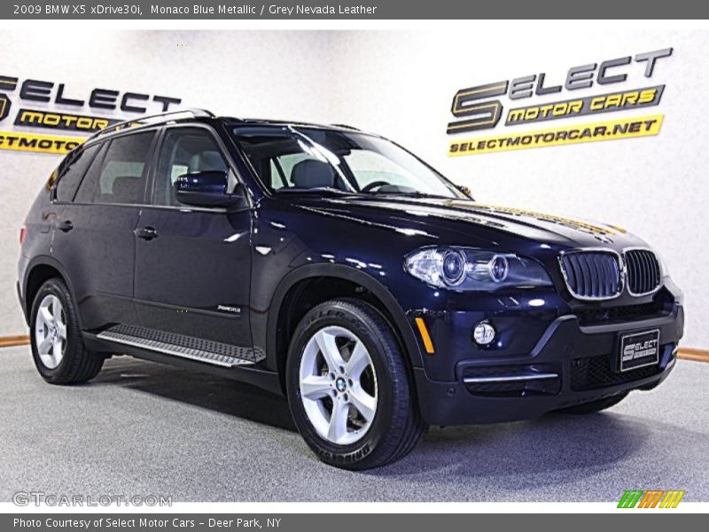 Monaco Blue Metallic / Grey Nevada Leather 2009 BMW X5 xDrive30i