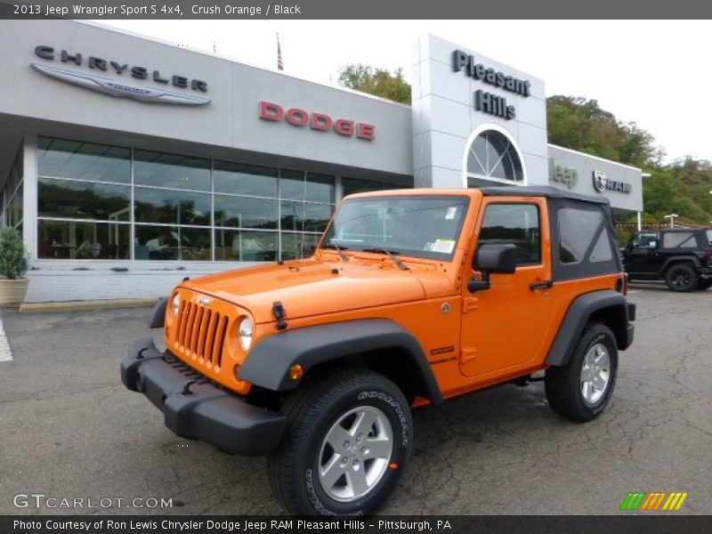 Crush Orange / Black 2013 Jeep Wrangler Sport S 4x4