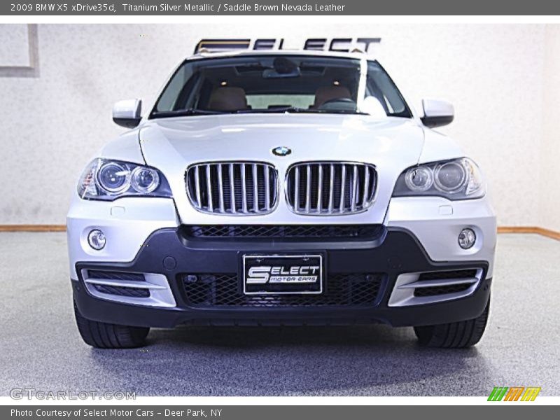 Titanium Silver Metallic / Saddle Brown Nevada Leather 2009 BMW X5 xDrive35d