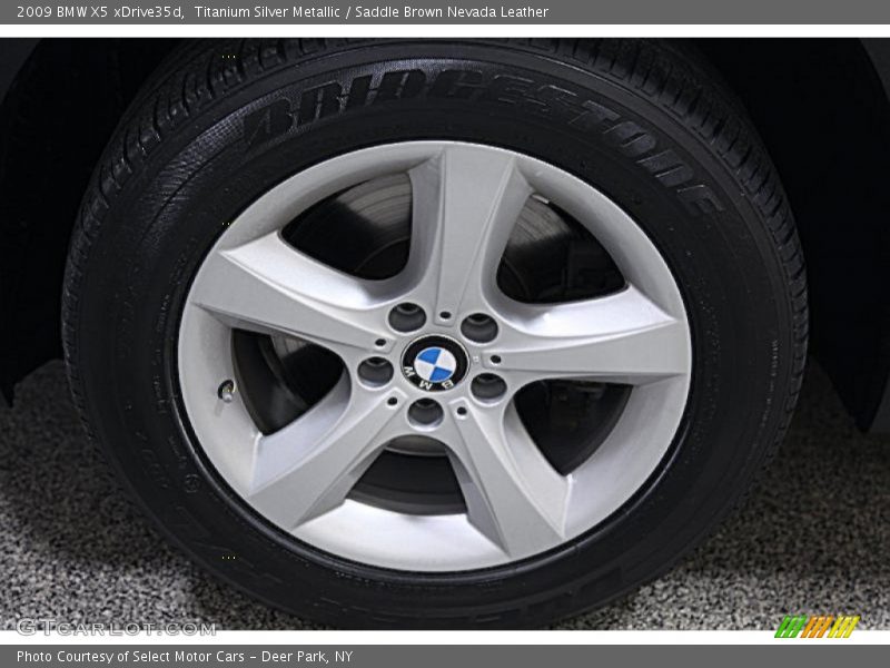 Titanium Silver Metallic / Saddle Brown Nevada Leather 2009 BMW X5 xDrive35d
