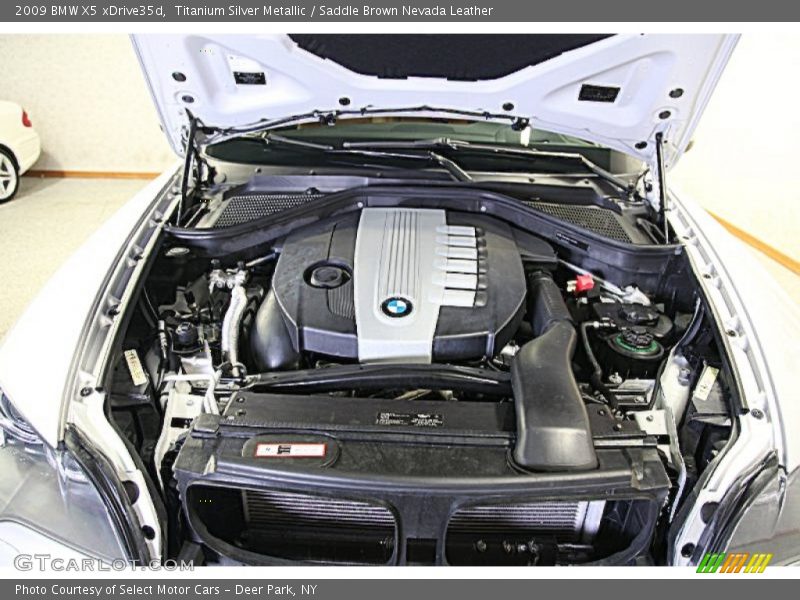 Titanium Silver Metallic / Saddle Brown Nevada Leather 2009 BMW X5 xDrive35d