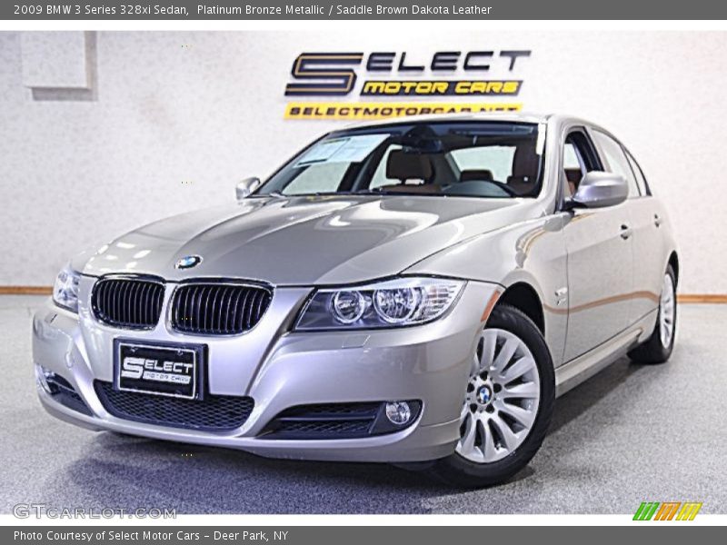 Platinum Bronze Metallic / Saddle Brown Dakota Leather 2009 BMW 3 Series 328xi Sedan