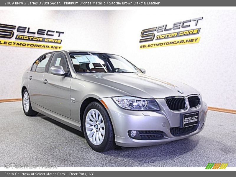 Platinum Bronze Metallic / Saddle Brown Dakota Leather 2009 BMW 3 Series 328xi Sedan