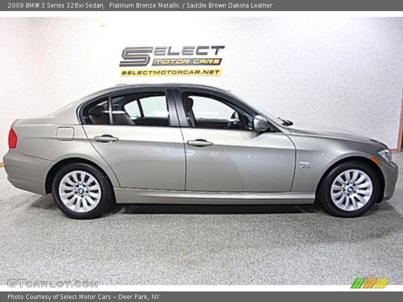 Platinum Bronze Metallic / Saddle Brown Dakota Leather 2009 BMW 3 Series 328xi Sedan