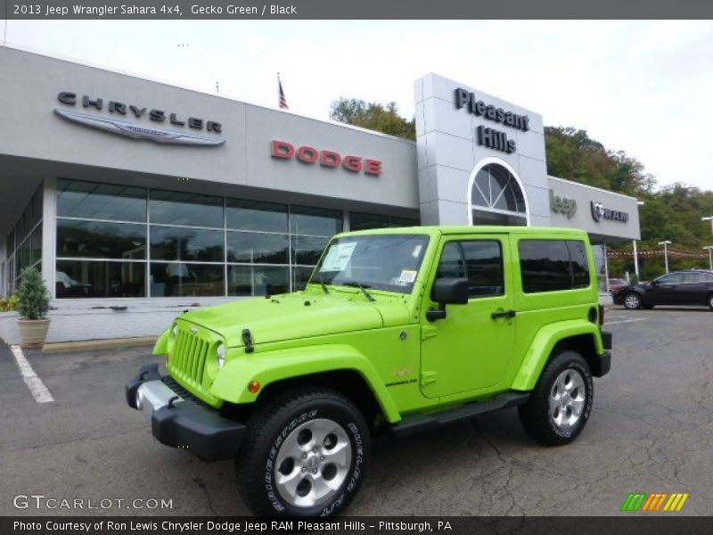 Gecko Green / Black 2013 Jeep Wrangler Sahara 4x4