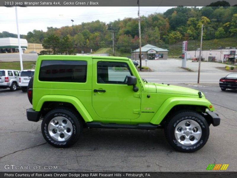 Gecko Green / Black 2013 Jeep Wrangler Sahara 4x4