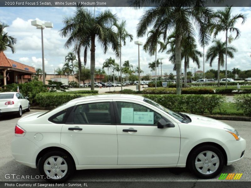 White Suede / Medium Stone 2010 Ford Focus S Sedan