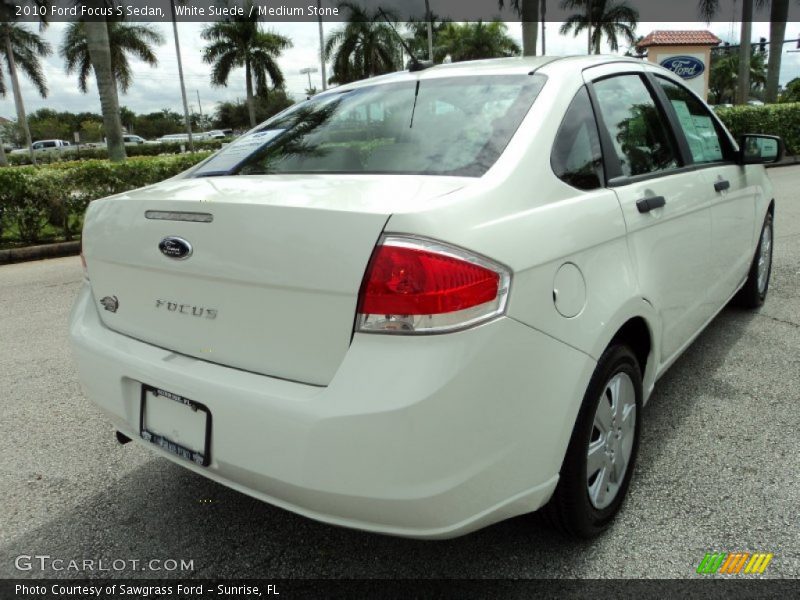 White Suede / Medium Stone 2010 Ford Focus S Sedan