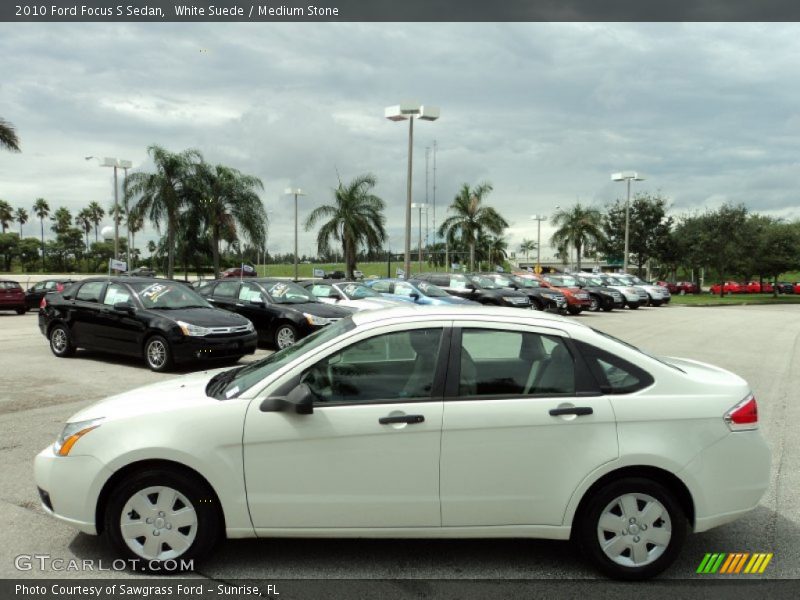 White Suede / Medium Stone 2010 Ford Focus S Sedan
