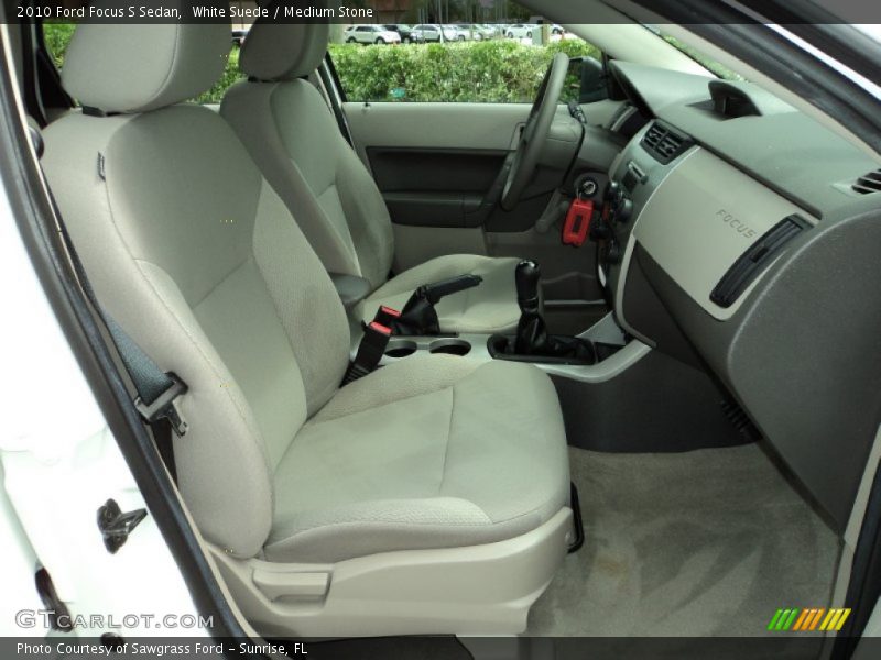 White Suede / Medium Stone 2010 Ford Focus S Sedan
