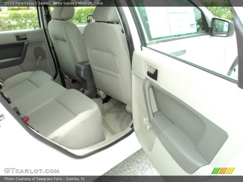 White Suede / Medium Stone 2010 Ford Focus S Sedan
