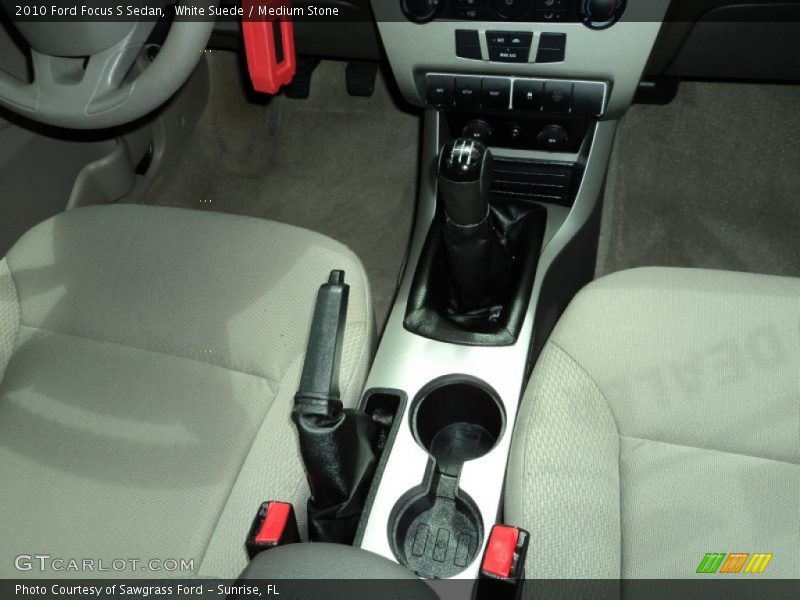 White Suede / Medium Stone 2010 Ford Focus S Sedan