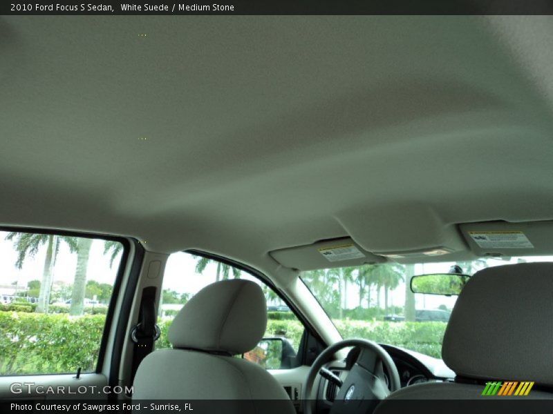 White Suede / Medium Stone 2010 Ford Focus S Sedan