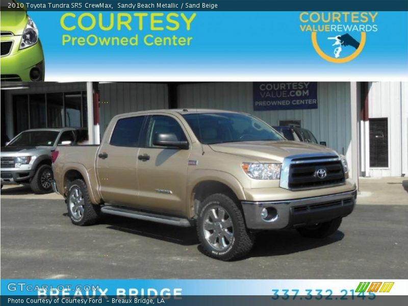 Sandy Beach Metallic / Sand Beige 2010 Toyota Tundra SR5 CrewMax