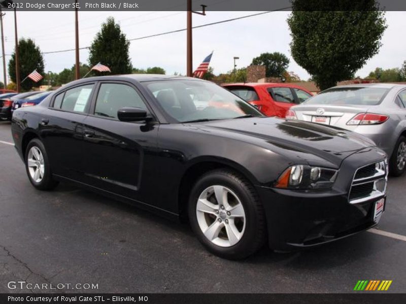 Pitch Black / Black 2012 Dodge Charger SE