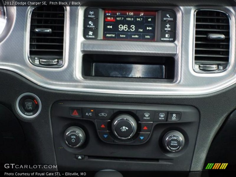 Pitch Black / Black 2012 Dodge Charger SE