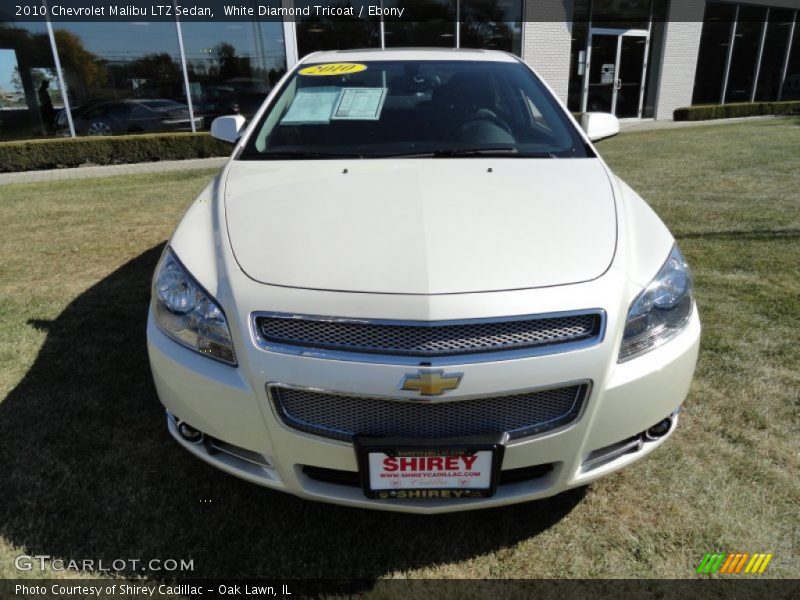 White Diamond Tricoat / Ebony 2010 Chevrolet Malibu LTZ Sedan