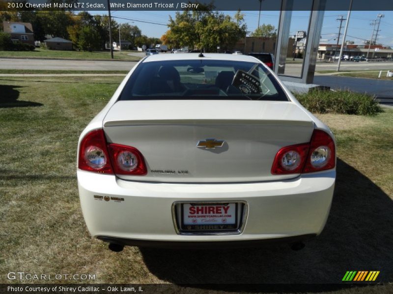 White Diamond Tricoat / Ebony 2010 Chevrolet Malibu LTZ Sedan