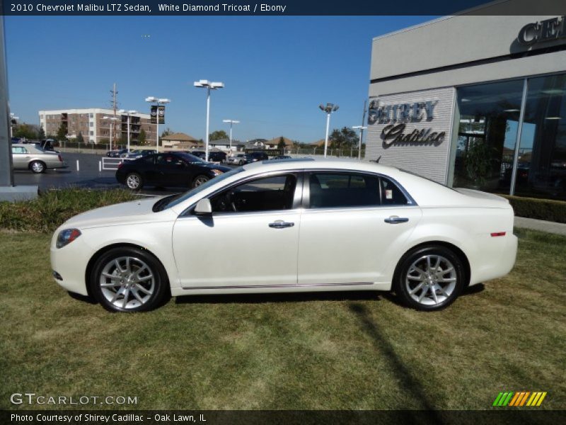 White Diamond Tricoat / Ebony 2010 Chevrolet Malibu LTZ Sedan