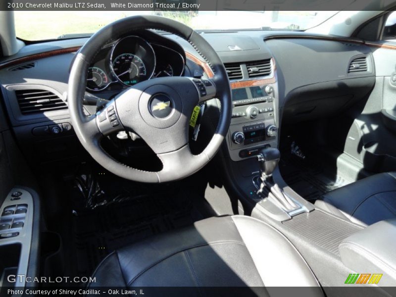 White Diamond Tricoat / Ebony 2010 Chevrolet Malibu LTZ Sedan