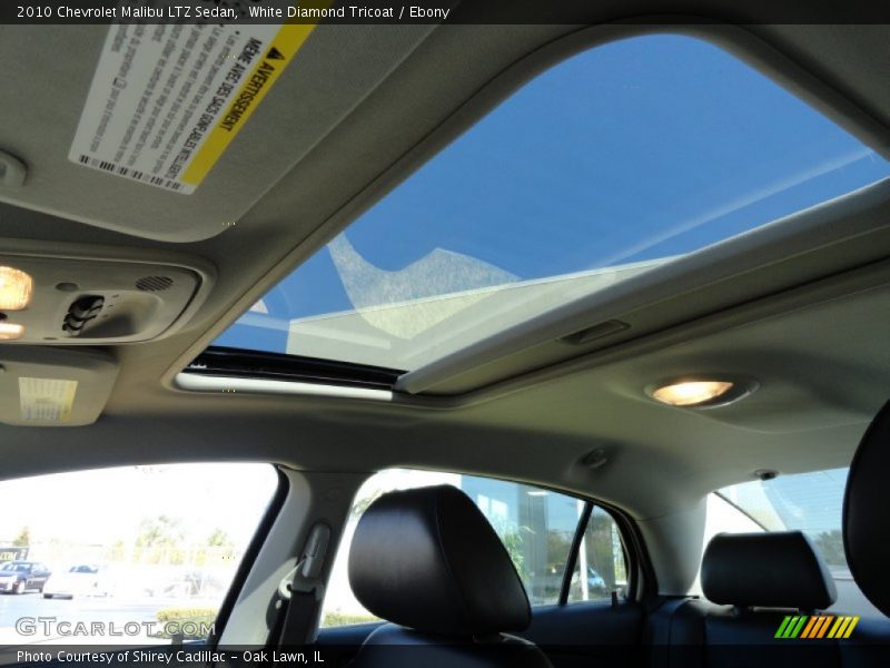 White Diamond Tricoat / Ebony 2010 Chevrolet Malibu LTZ Sedan