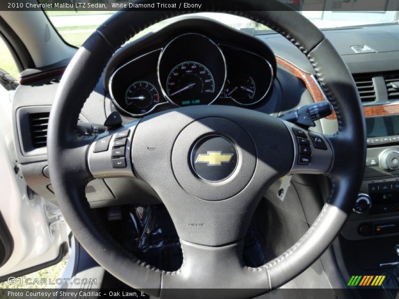 White Diamond Tricoat / Ebony 2010 Chevrolet Malibu LTZ Sedan