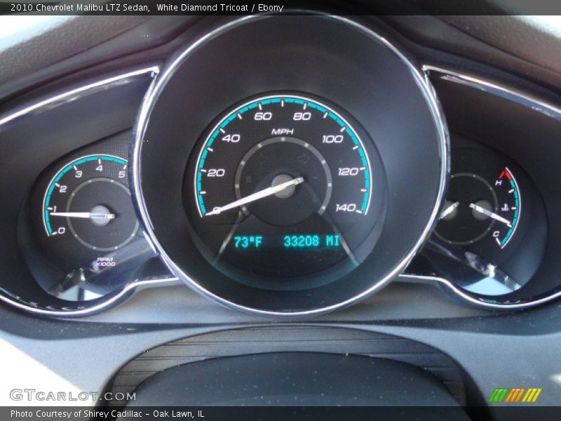 White Diamond Tricoat / Ebony 2010 Chevrolet Malibu LTZ Sedan