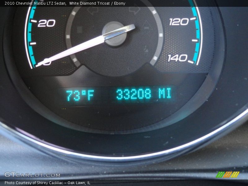 White Diamond Tricoat / Ebony 2010 Chevrolet Malibu LTZ Sedan