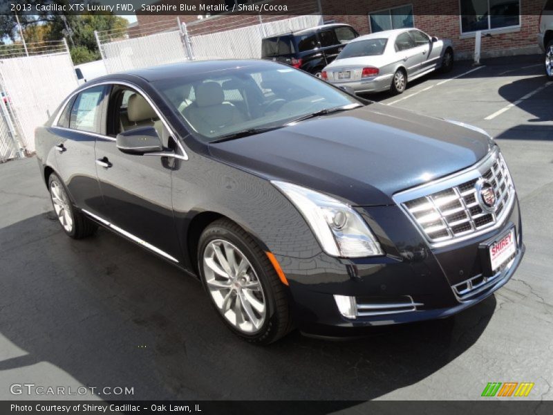 Sapphire Blue Metallic / Shale/Cocoa 2013 Cadillac XTS Luxury FWD