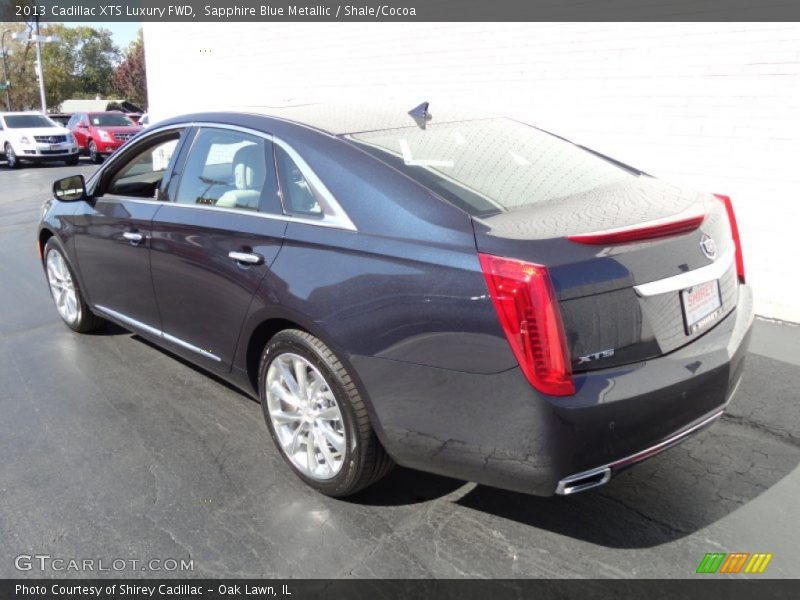 Sapphire Blue Metallic / Shale/Cocoa 2013 Cadillac XTS Luxury FWD