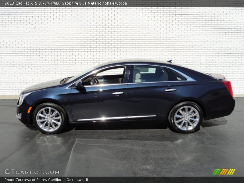 Sapphire Blue Metallic / Shale/Cocoa 2013 Cadillac XTS Luxury FWD