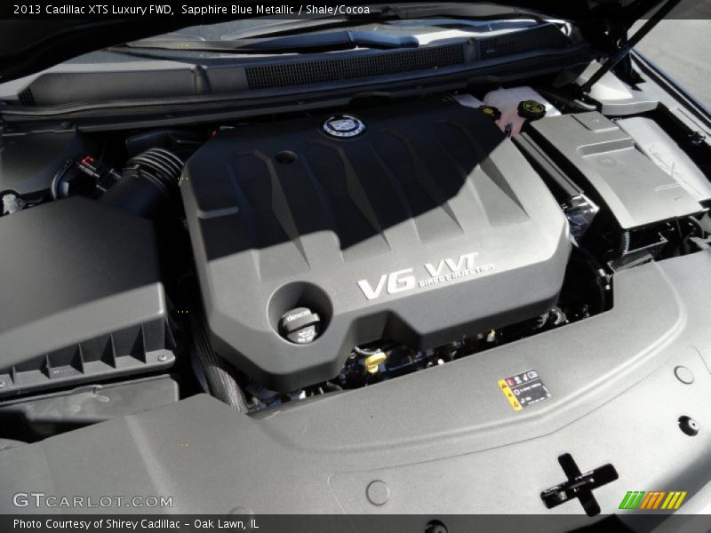 Sapphire Blue Metallic / Shale/Cocoa 2013 Cadillac XTS Luxury FWD