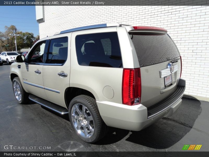 Silver Coast Metallic / Ebony 2013 Cadillac Escalade Luxury AWD