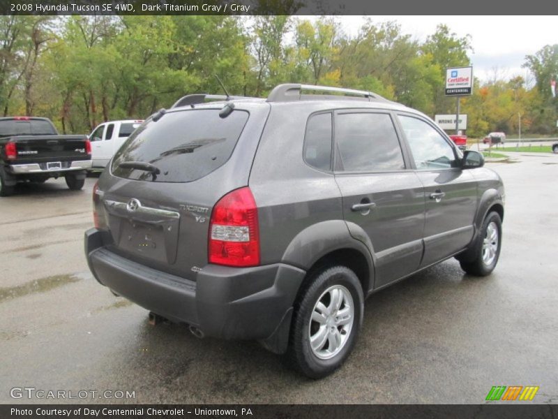 Dark Titanium Gray / Gray 2008 Hyundai Tucson SE 4WD