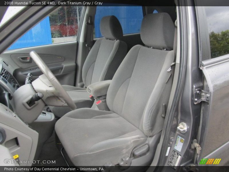 Dark Titanium Gray / Gray 2008 Hyundai Tucson SE 4WD