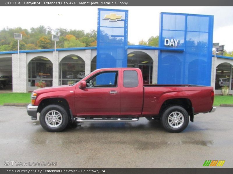 Merlot Jewel Metallic / Ebony 2010 GMC Canyon SLE Extended Cab 4x4