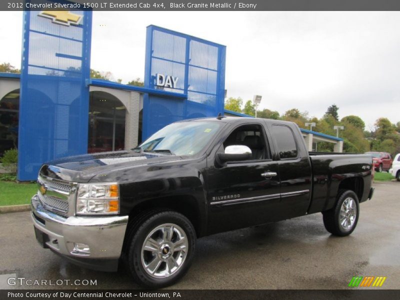 Black Granite Metallic / Ebony 2012 Chevrolet Silverado 1500 LT Extended Cab 4x4