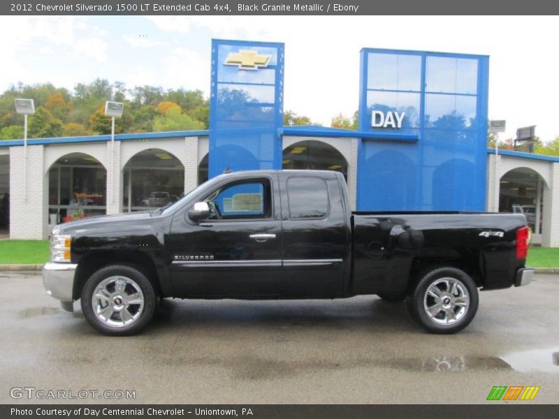 Black Granite Metallic / Ebony 2012 Chevrolet Silverado 1500 LT Extended Cab 4x4