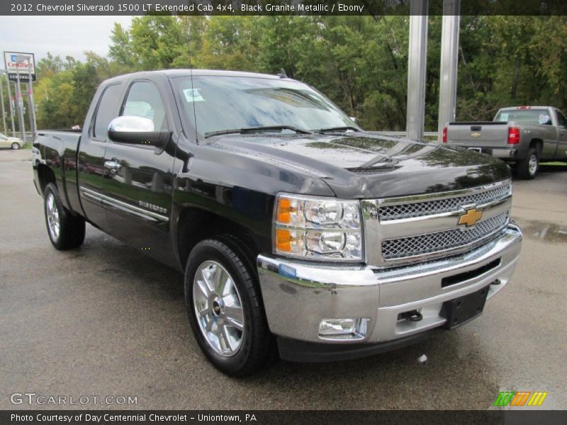 Black Granite Metallic / Ebony 2012 Chevrolet Silverado 1500 LT Extended Cab 4x4