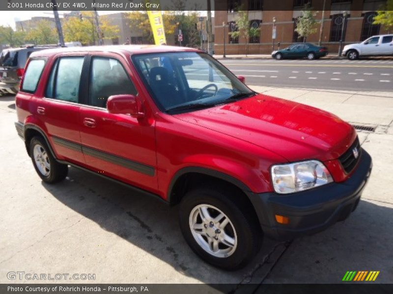 Milano Red / Dark Gray 2001 Honda CR-V EX 4WD