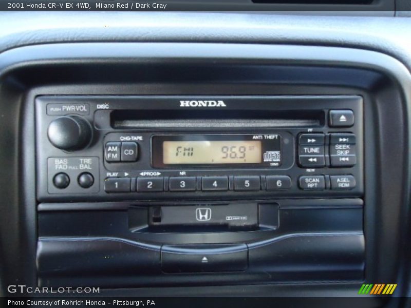 Milano Red / Dark Gray 2001 Honda CR-V EX 4WD