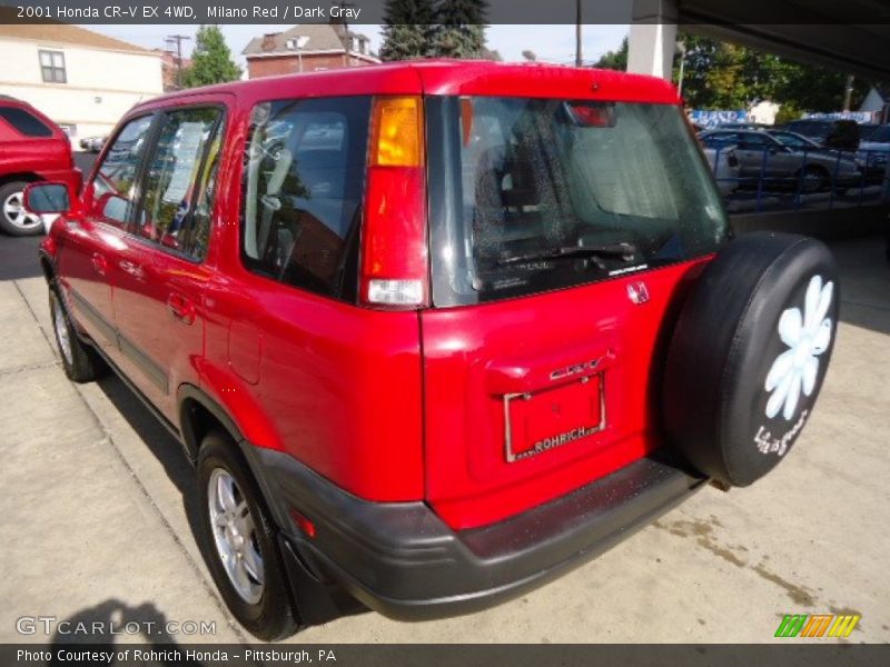 Milano Red / Dark Gray 2001 Honda CR-V EX 4WD