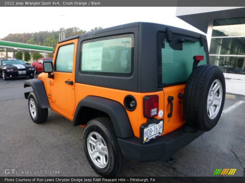 Crush Orange / Black 2012 Jeep Wrangler Sport 4x4