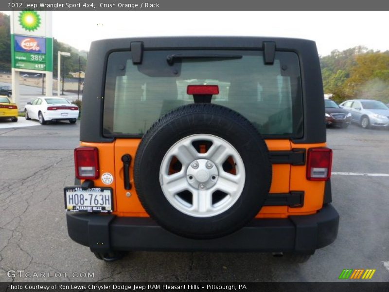 Crush Orange / Black 2012 Jeep Wrangler Sport 4x4
