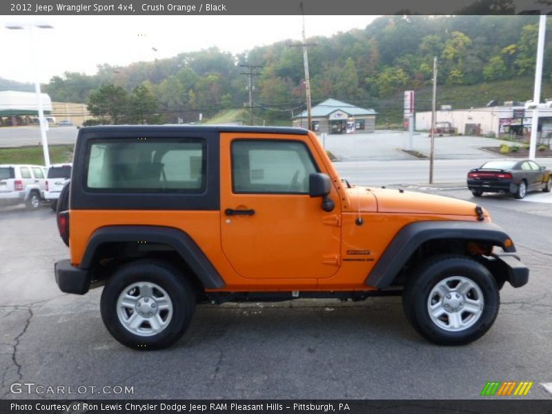 Crush Orange / Black 2012 Jeep Wrangler Sport 4x4
