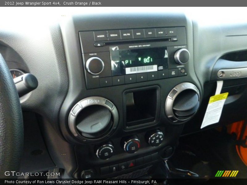 Crush Orange / Black 2012 Jeep Wrangler Sport 4x4
